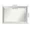 Beveled Wood Bathroom Wall Mirror, Brushed Sterling Silver Frame